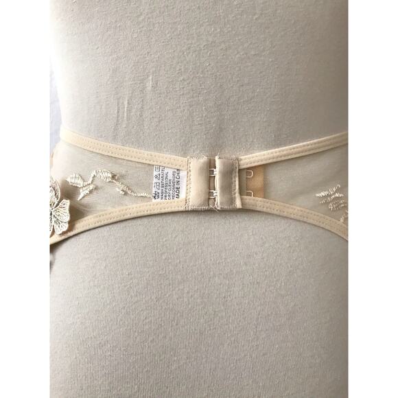 No Brand Lingerie Garter Belt Sheer Floral Embroidered - Picture 7 of 8
